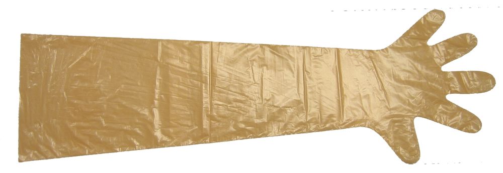 Telepellato Inszemináló kesztyű, egyszerhasználatos, narancs(VETBASIC), 25 mikron 100 db_doboz 15364+2