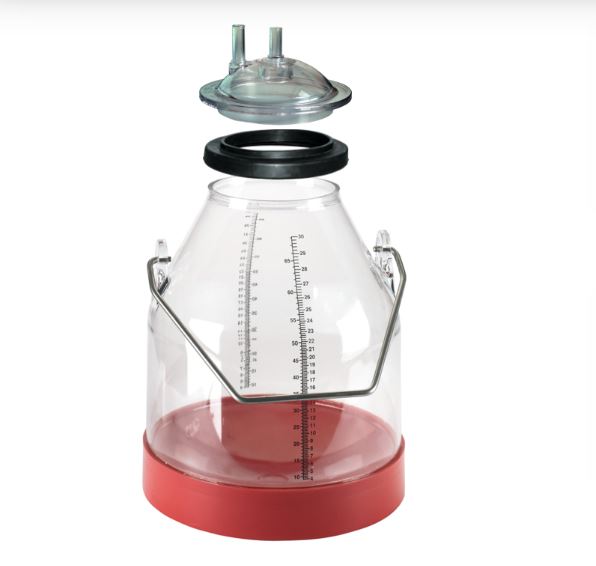 Sajtár műanyag, 30 l, 143 mm magas, piros (standard)