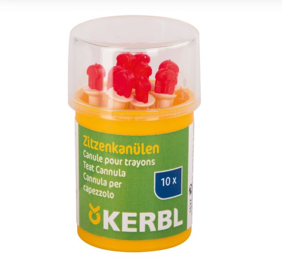 Tőgykanül műa. 5 cm, piros-fehér 10db-os