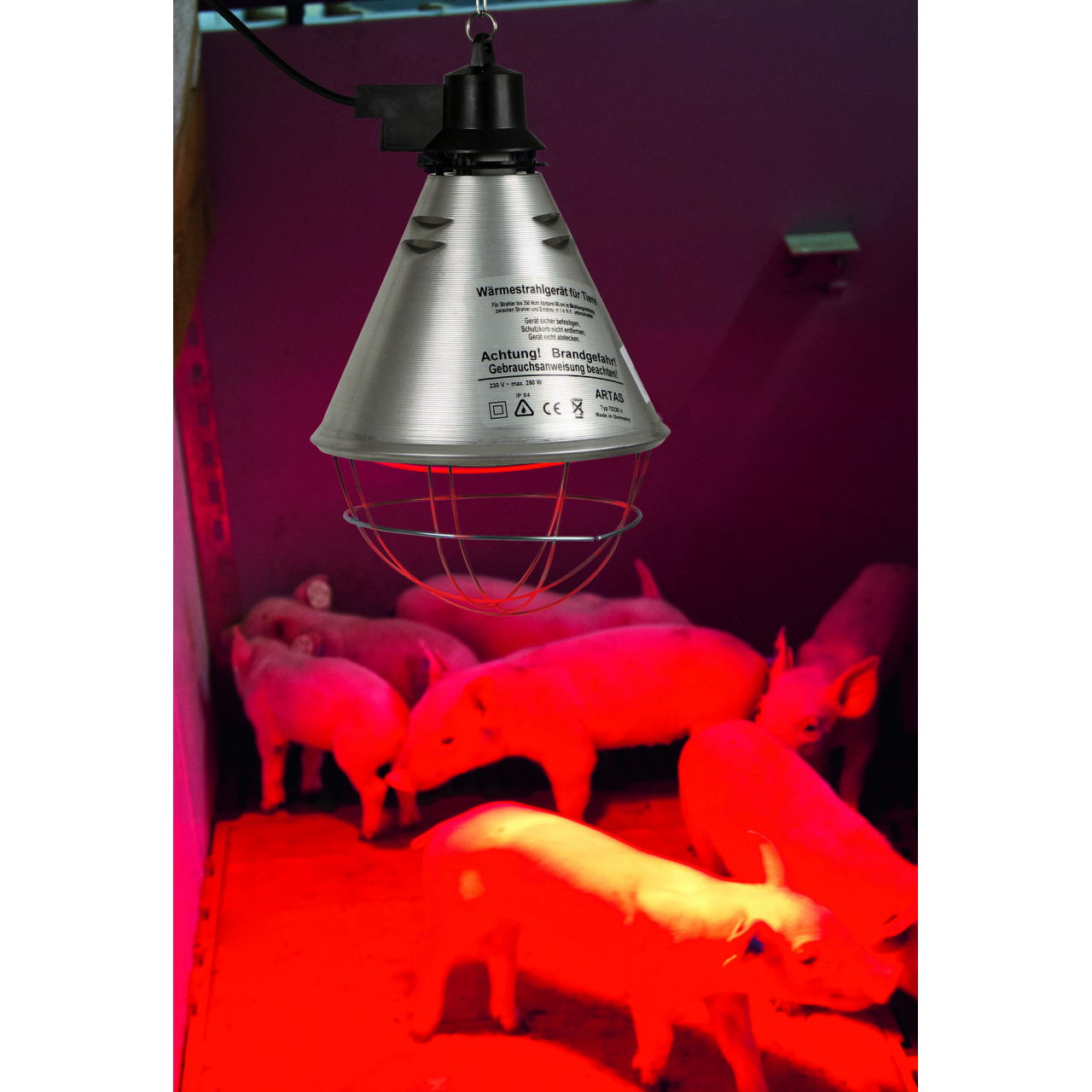 Artas infralámpa aluminiumházas 5m felező kapcsolóval